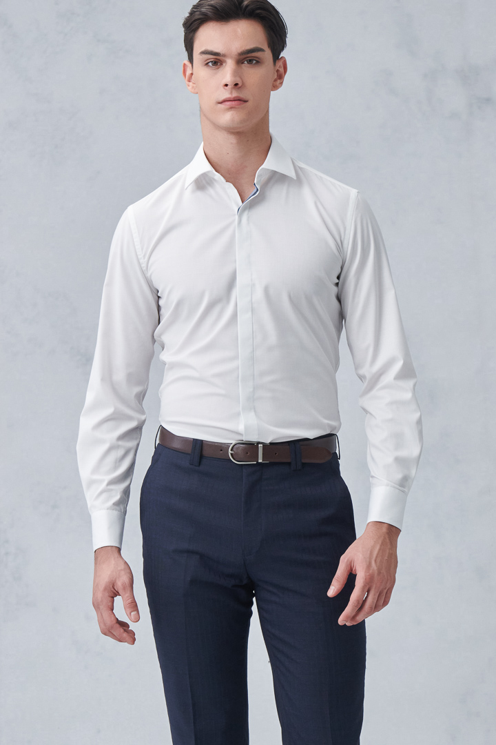 SST&C #Machine Washable Series  Navy Striped Pattern Slim Fit Suit Trousers | 0212210005  (Outlet)_1