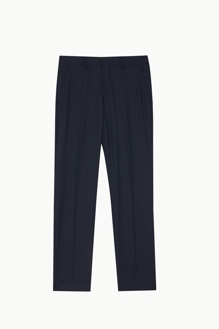 SST&C #Machine Washable Series  Navy Striped Pattern Slim Fit Suit Trousers | 0212210005  (Outlet)_5
