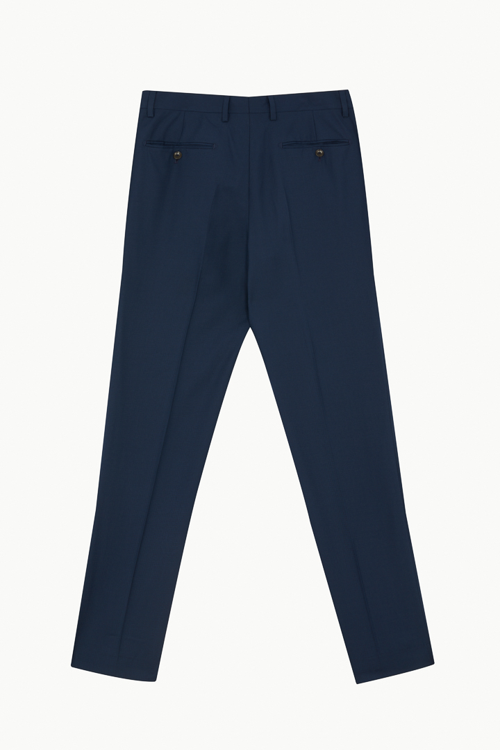 SST&C Navy Blue Check Pattern Slim Fit Suit Trousers | 0212210006  (Outlet)_7