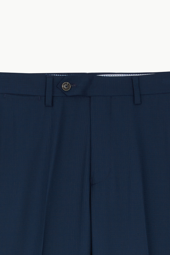 SST&C Navy Blue Check Pattern Slim Fit Suit Trousers | 0212210006  (Outlet)_9