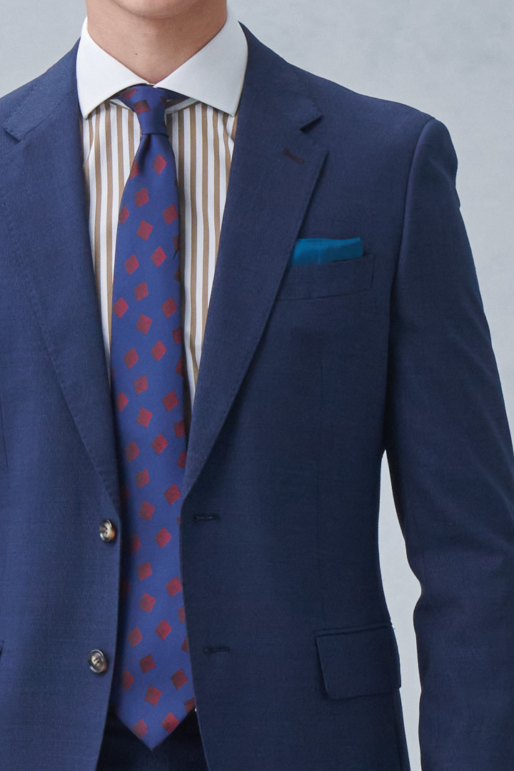 SST&C #Milan Series  Navy Blue Striped Pattern Lining Slim Fit Suit Jacket | 0112210001  (Outlet)_4