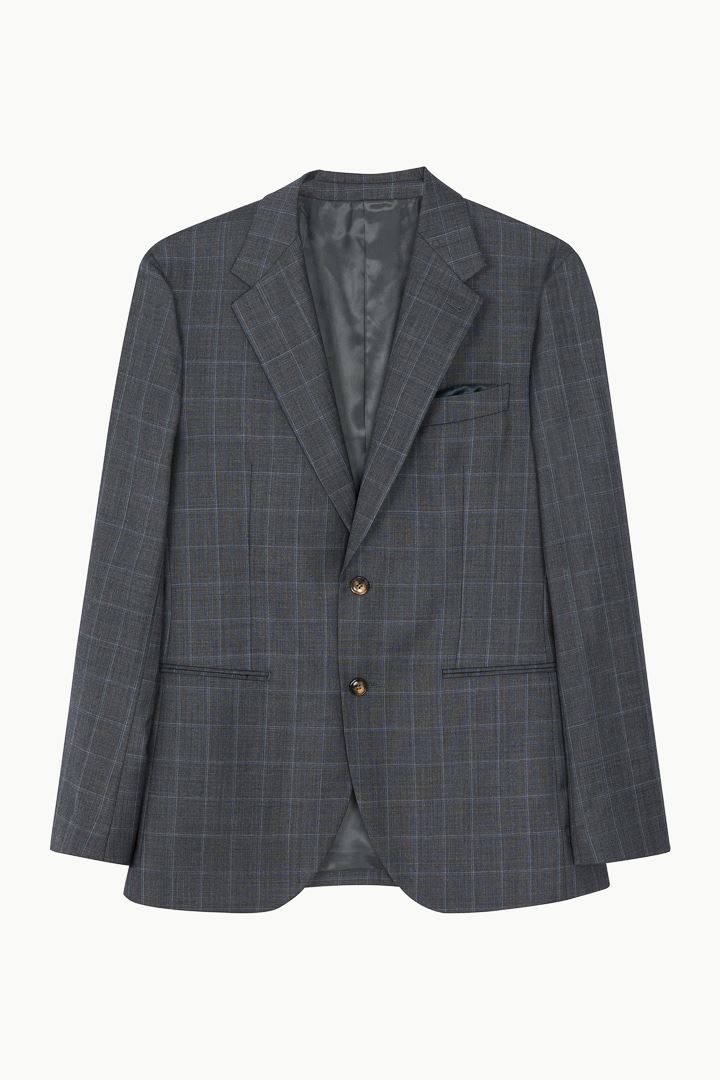 SST&C #Milan Series  Gray Check Pattern Slim Fit Suit Jacket | 0112210002  (Outlet)_5