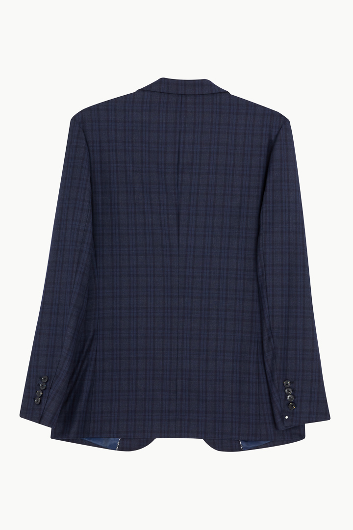 SST&C #Milan Series  Navy Blue Check Pattern Slim Fit Suit Jacket | 0112210003  (Outlet)_7