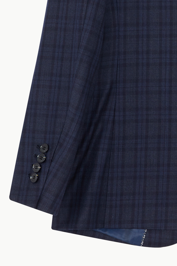 SST&C #Milan Series  Navy Blue Check Pattern Slim Fit Suit Jacket | 0112210003  (Outlet)_8