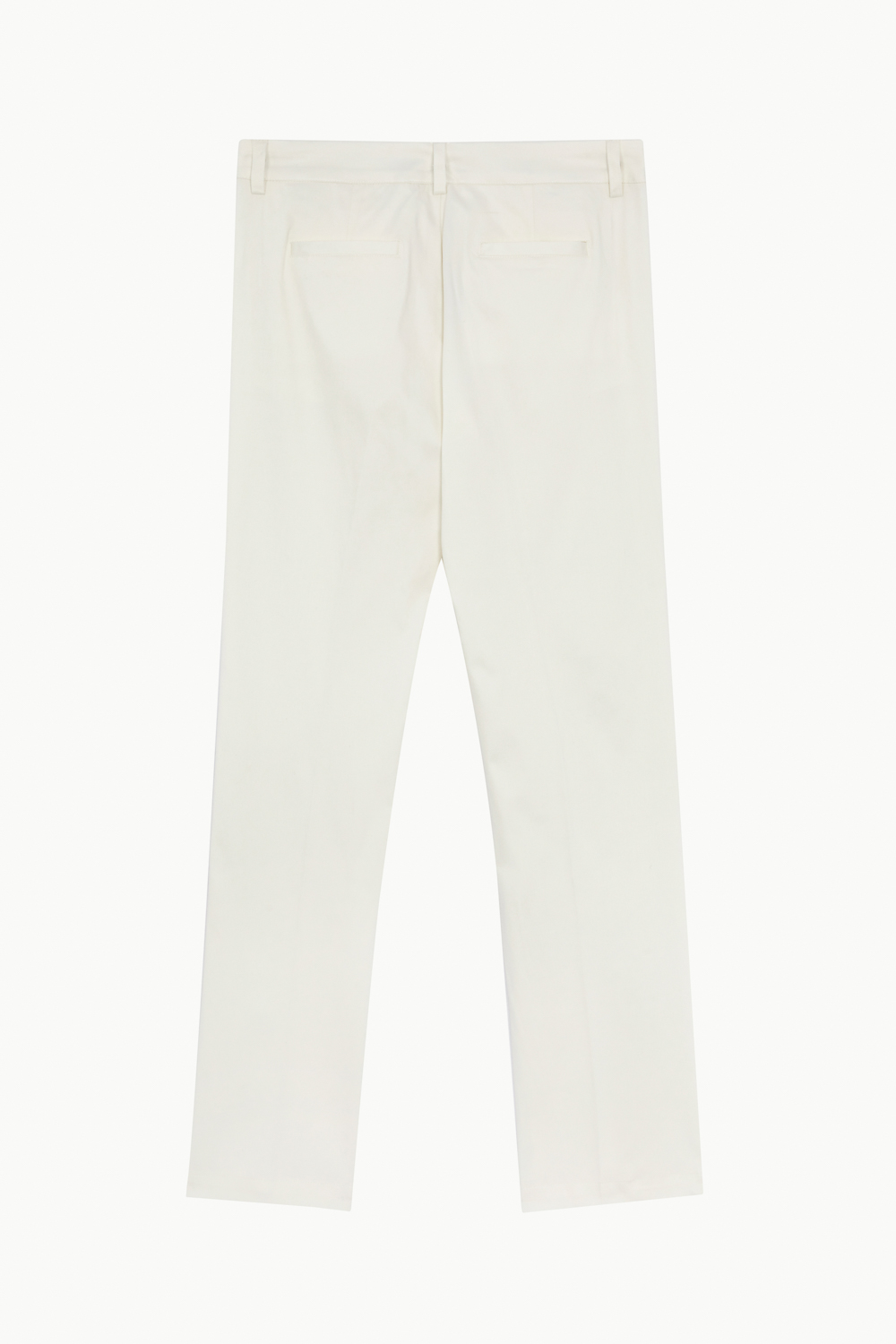 SST&C Women'S White Standard Fit Low Waist Small Straight Trousers | 8262210001  (Outlet)_9