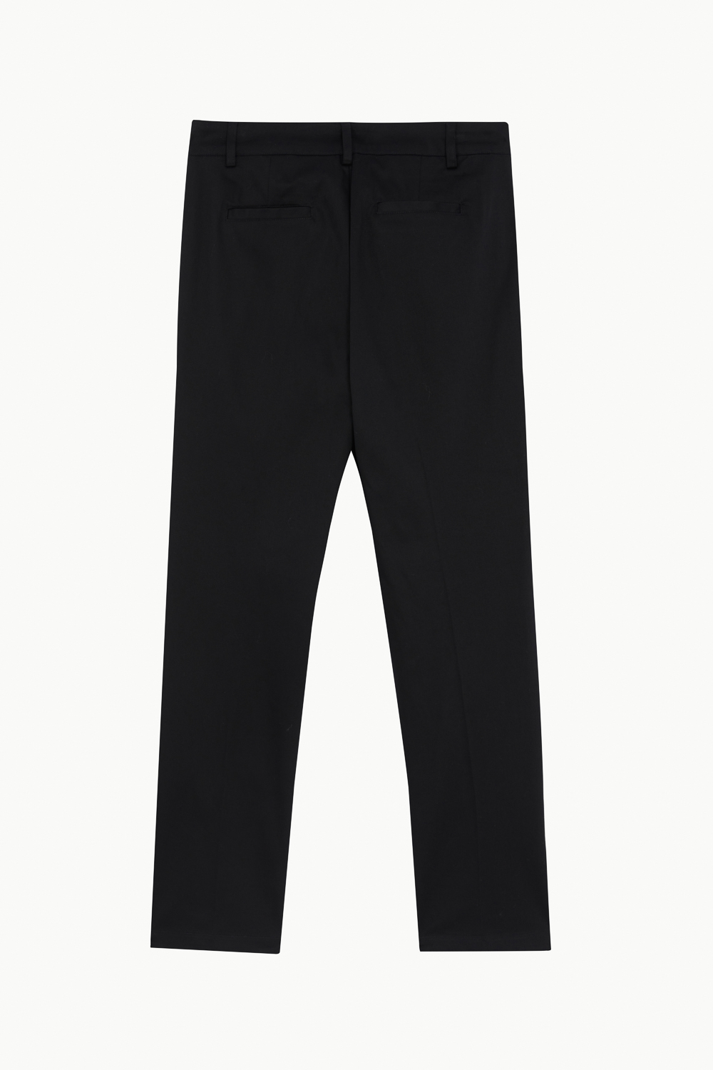 SST&C Women'S Black Standard Fit Low Waist Small Straight Trousers | 8262210003  (Outlet)_9