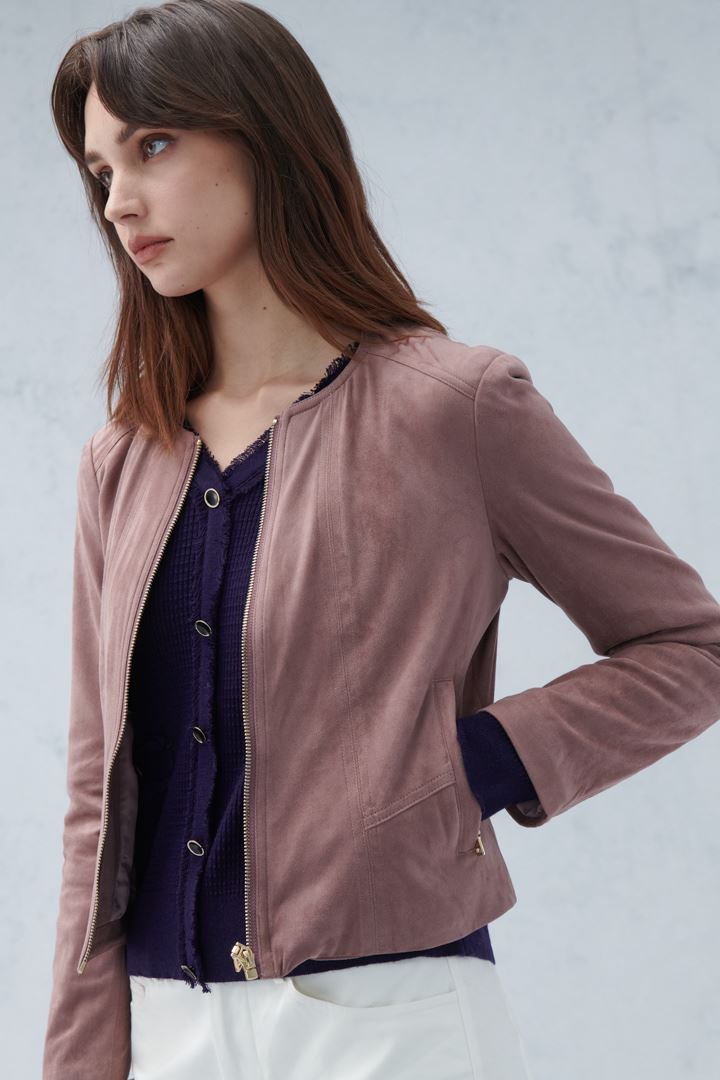 SST&C #Online Exclusive  Women'S Starry Sky Purple V-Neck Raw Edge Sweater | 8662210003  (Outlet)_5