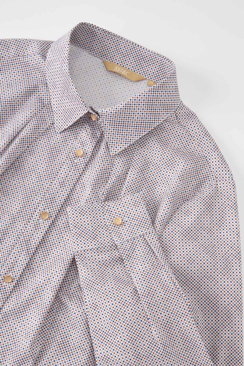 SST&C Warm Autumn Geometric Print Shirt | 7562210002  (Outlet)_9