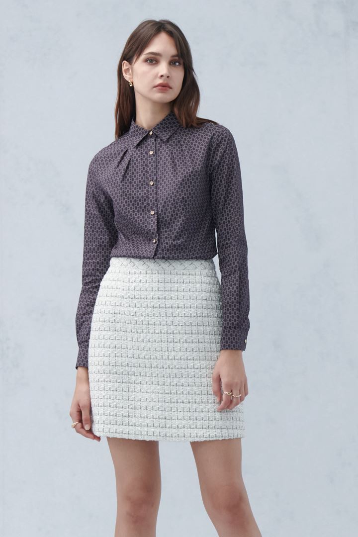 SST&C Burgundy Elegant Printed Shirt | 7562210003  (Outlet)_0