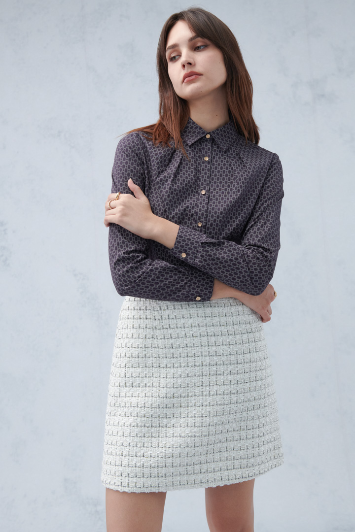 SST&C Burgundy Elegant Printed Shirt | 7562210003  (Outlet)_1