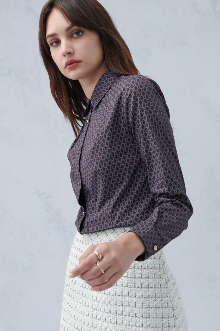 SST&C Burgundy Elegant Printed Shirt | 7562210003  (Outlet)_2
