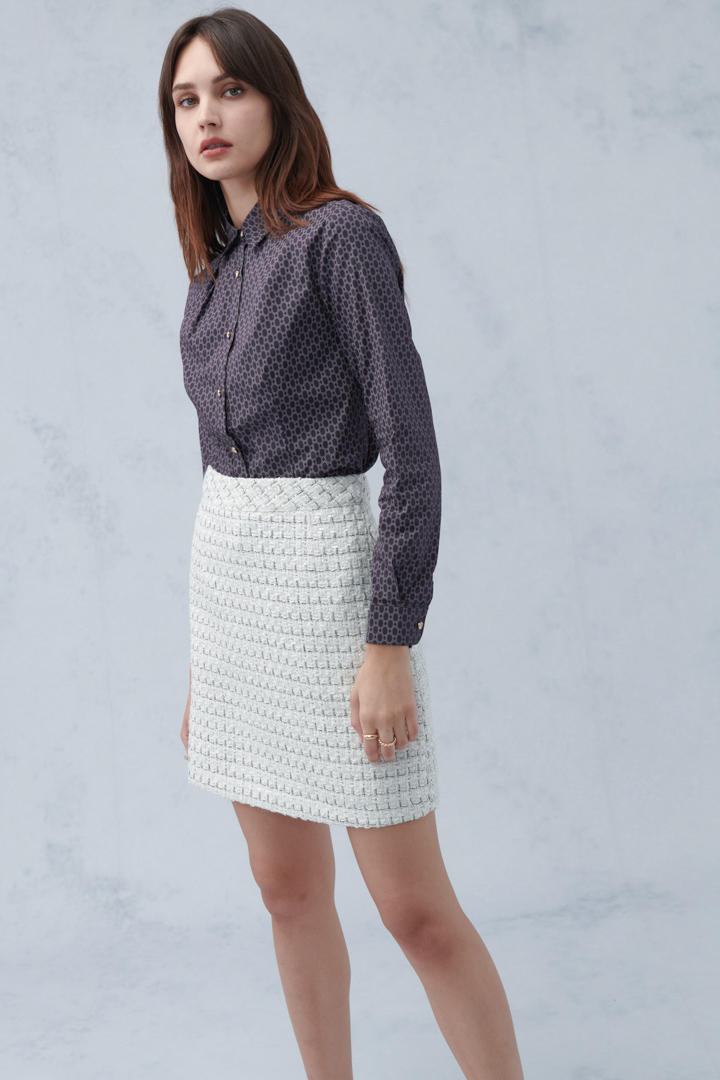 SST&C Burgundy Elegant Printed Shirt | 7562210003  (Outlet)_4