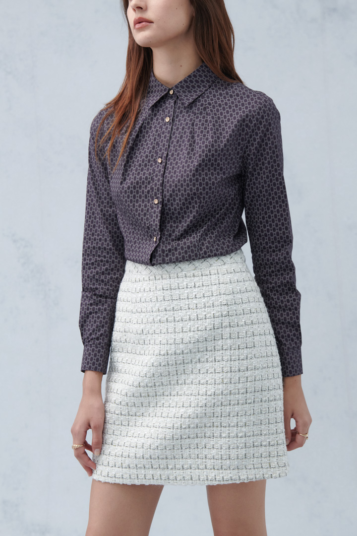 SST&C Burgundy Elegant Printed Shirt | 7562210003  (Outlet)_5