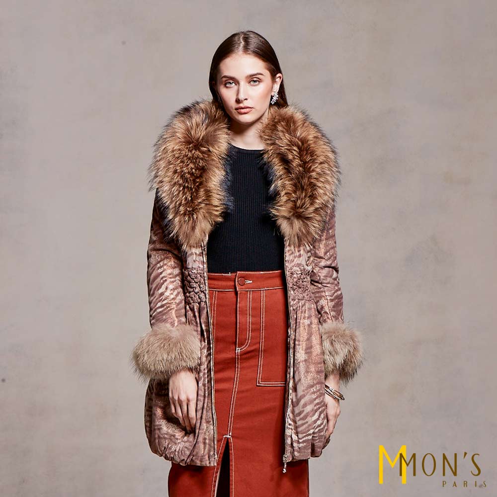 時尚紋小羊皮保暖大衣【MON’S 流行服飾】_0