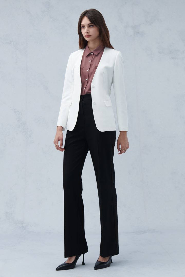SST&C Women'S White V-Neck Strappy Suit Jacket | 7162210001  (Outlet)_6