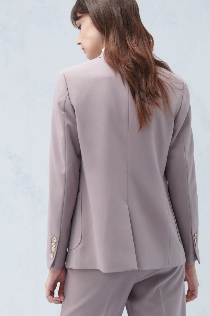 SST&C Women'S Matte Purple Square Collar Suit Jacket | 7162210006  (Outlet)_8
