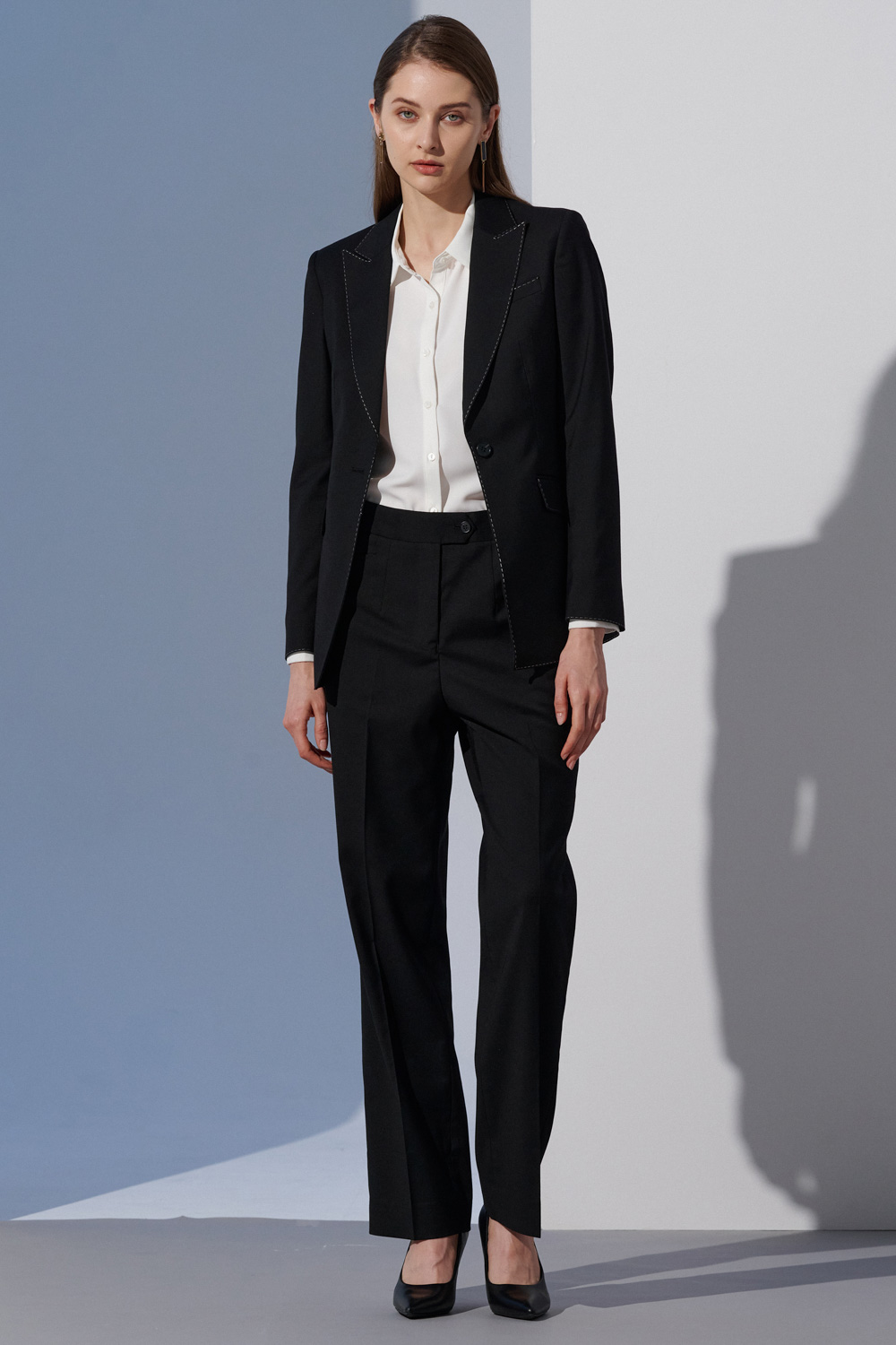 SST&C Black Slim Fit Suit Trousers | 7262210004  (Outlet)_0
