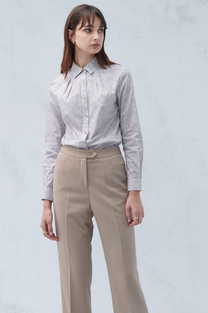 SST&C Women'S Light Khaki Comfortable Straight Suit Trousers | 7262210005  (Outlet)_2
