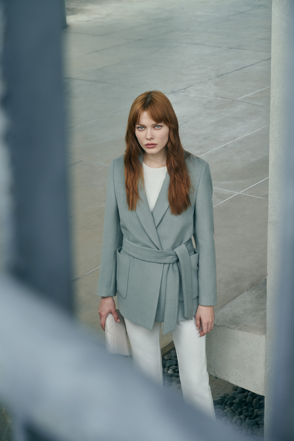 SST&C #Online Exclusive  Mid-Turquoise Strappy Peacoat | 8162210008  (Outlet)_0