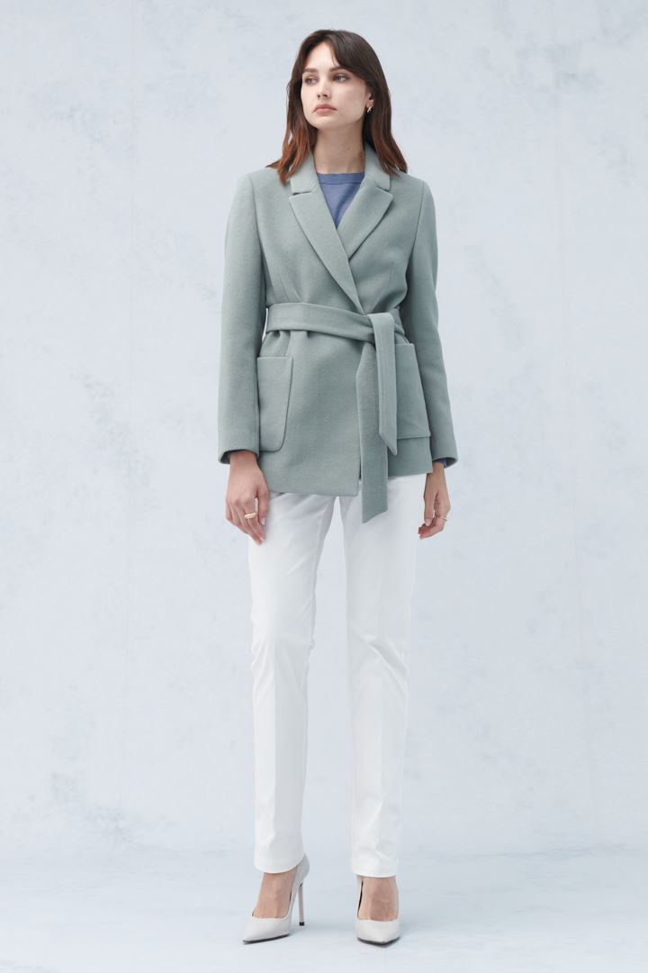 SST&C #Online Exclusive  Mid-Turquoise Strappy Peacoat | 8162210008  (Outlet)_2