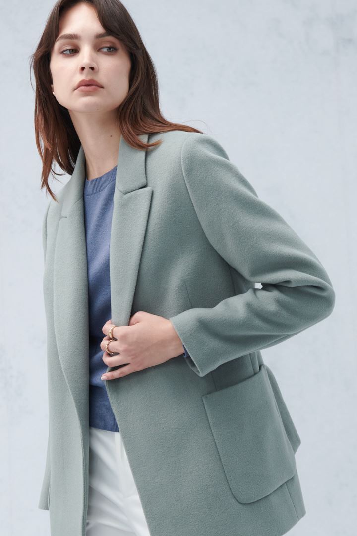 SST&C #Online Exclusive  Mid-Turquoise Strappy Peacoat | 8162210008  (Outlet)_5