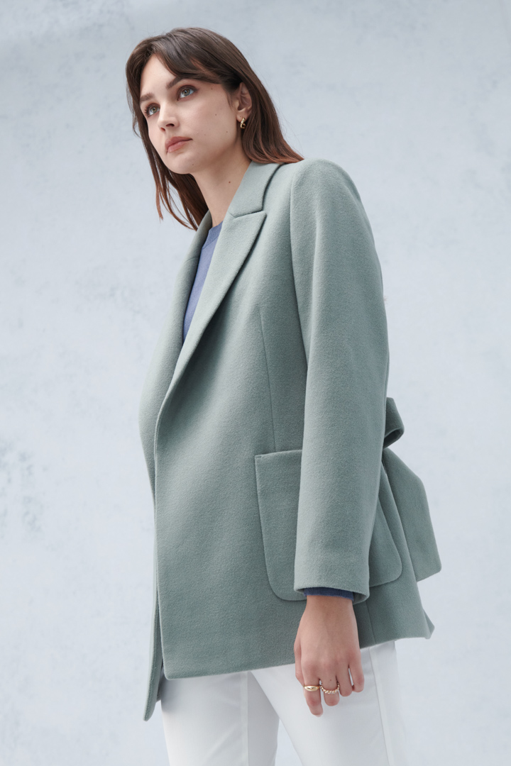 SST&C #Online Exclusive  Mid-Turquoise Strappy Peacoat | 8162210008  (Outlet)_7