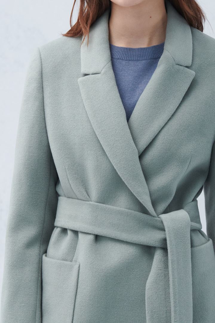 SST&C #Online Exclusive  Mid-Turquoise Strappy Peacoat | 8162210008  (Outlet)_8