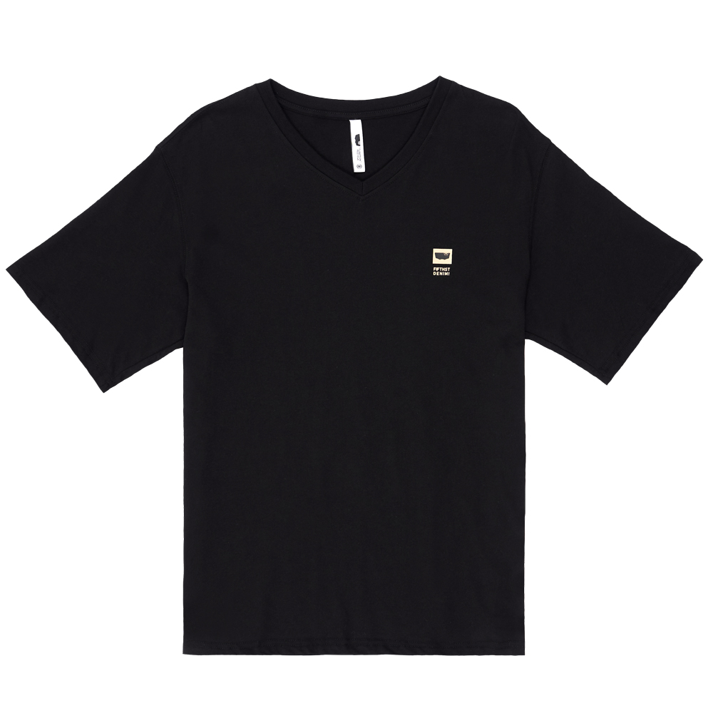 5th STREET｜男裝｜有機棉V領短T恤｜黑色