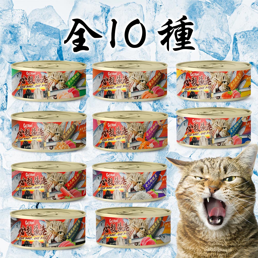 【Chillpet敲派】#4 必殺漁港貓罐-金大鮪嫩鮭 170克(24罐/箱)(貓副食罐)_7