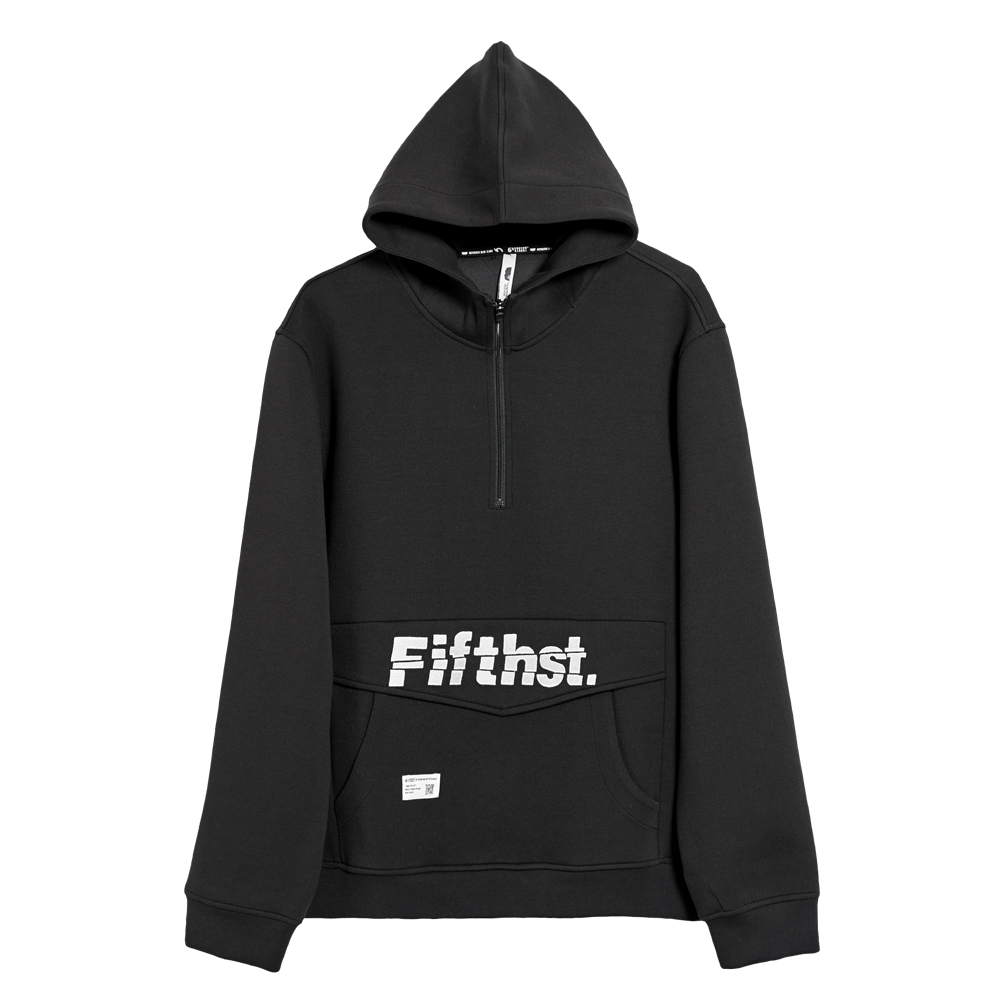 5th STREET｜男裝｜半開襟連帽上衣｜黑色