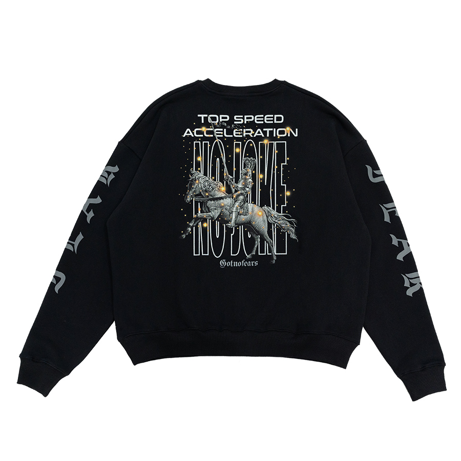 RACING HEART OVERSIZED SWEATSHIRT│金屬盔甲騎士大學服_4