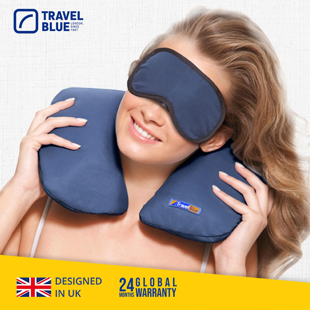 【TravelBlue】安心入睡套組(含充氣U型頸枕與眼罩) TB-223