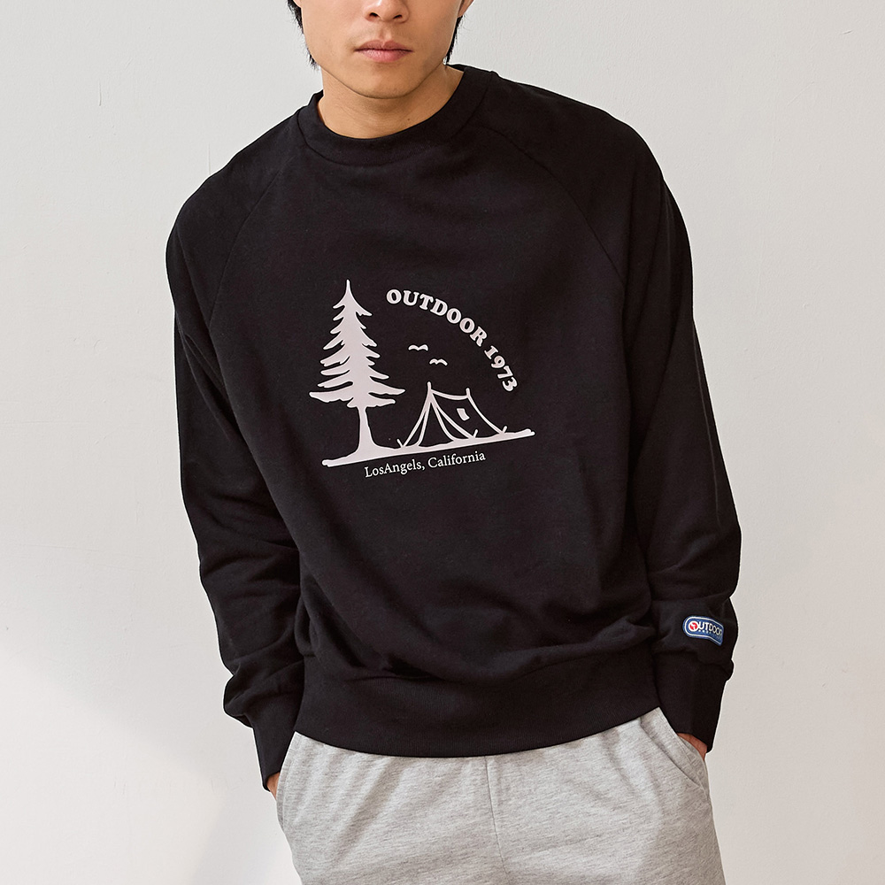 【OUTDOOR】露營長袖運動T恤-黑色 OD222309BK (ODCLO)_0