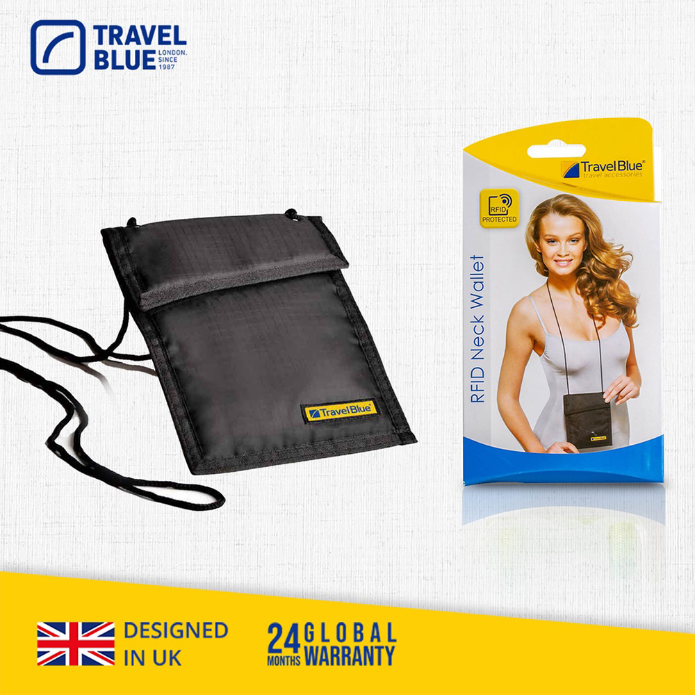 【TravelBlue】RFID Neck Wallet 安全貼身掛頸袋 TB-125