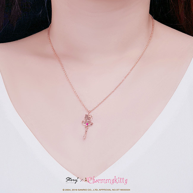 恰咪甜美系列-CharmmyKitty氣質誕生石純銀項鍊(玫瑰金)_6