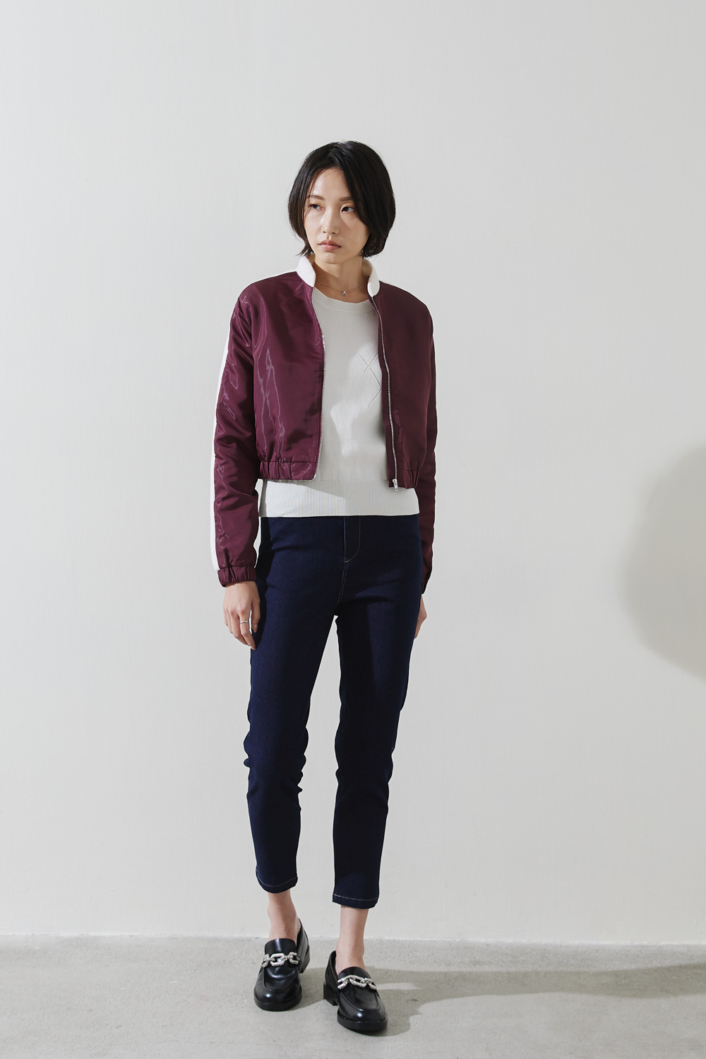 SST&C #Online Exclusive  Burgundy Casual Windbreaker Jacket | 8161809008  (Outlet)_1
