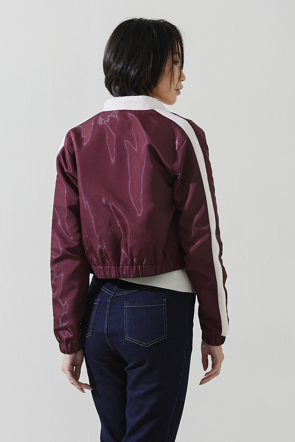 SST&C #Online Exclusive  Burgundy Casual Windbreaker Jacket | 8161809008  (Outlet)_5