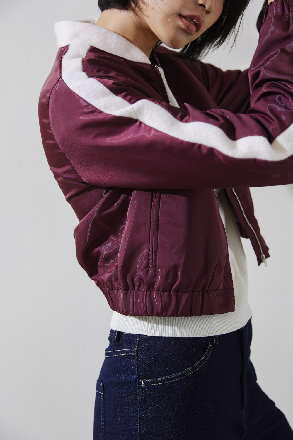 SST&C #Online Exclusive  Burgundy Casual Windbreaker Jacket | 8161809008  (Outlet)_7