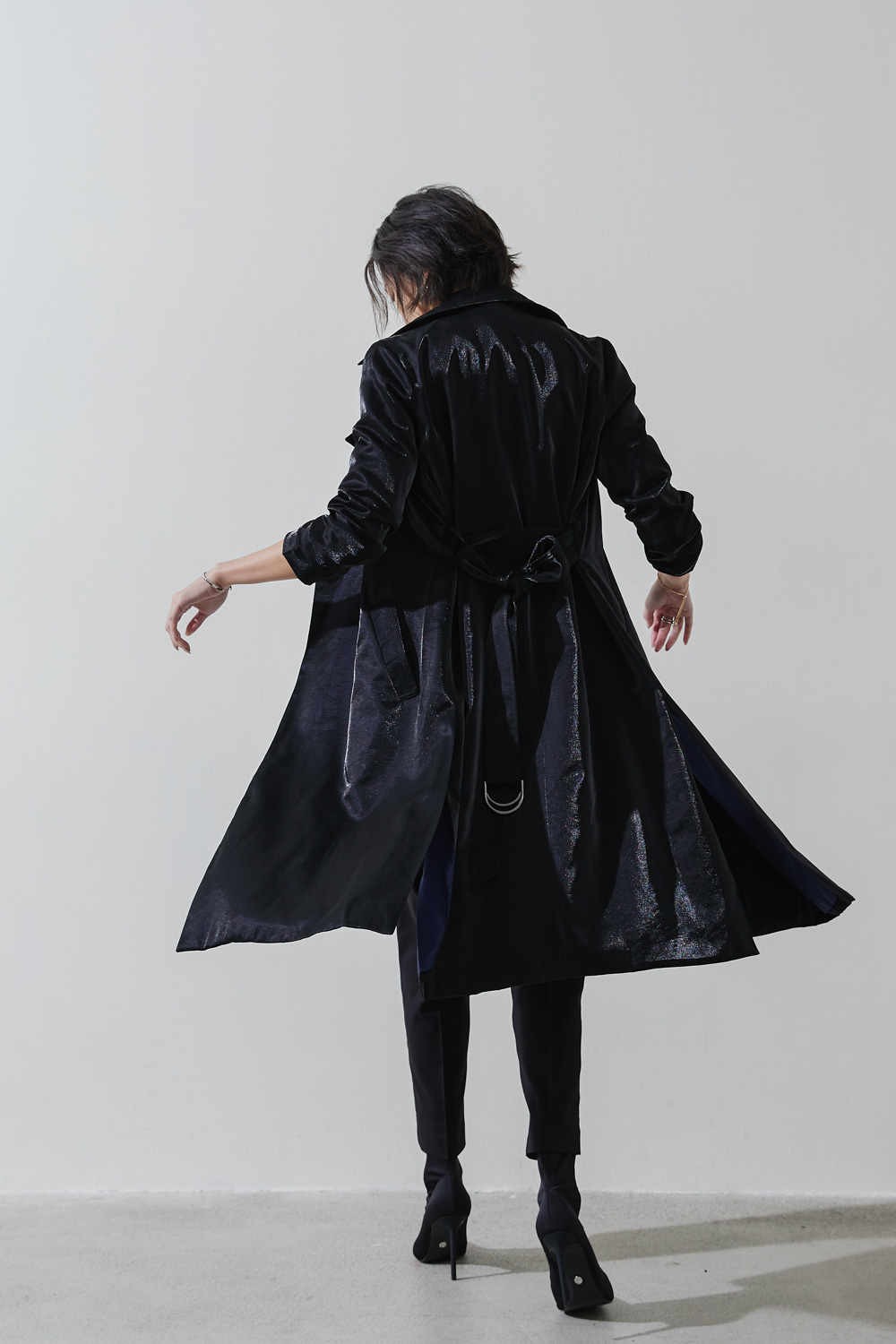 SST&C #Online Exclusive  Black Large Lapel Water-Repellent Windbreaker | 8161811008  (Outlet)_6