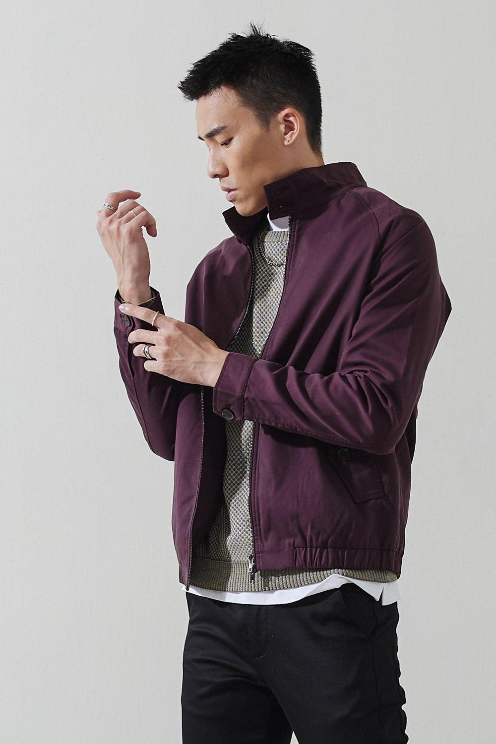 SST&C #Official Website Exclusive  Burgundy Bomber Jacket | 0612110004  (Outlet)_4