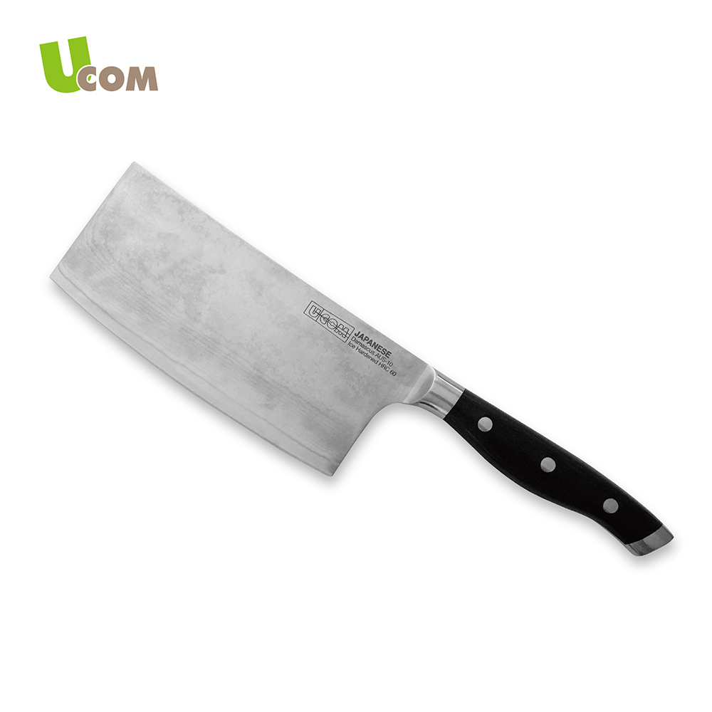 【多層鋼菜刀】UCOM大馬士革多層鋼 7"中式菜刀_0