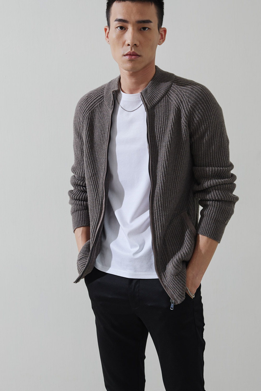 SST&C #Online Exclusive  Camel Brown Zip Cardigan | 1112210010  (Outlet)_2