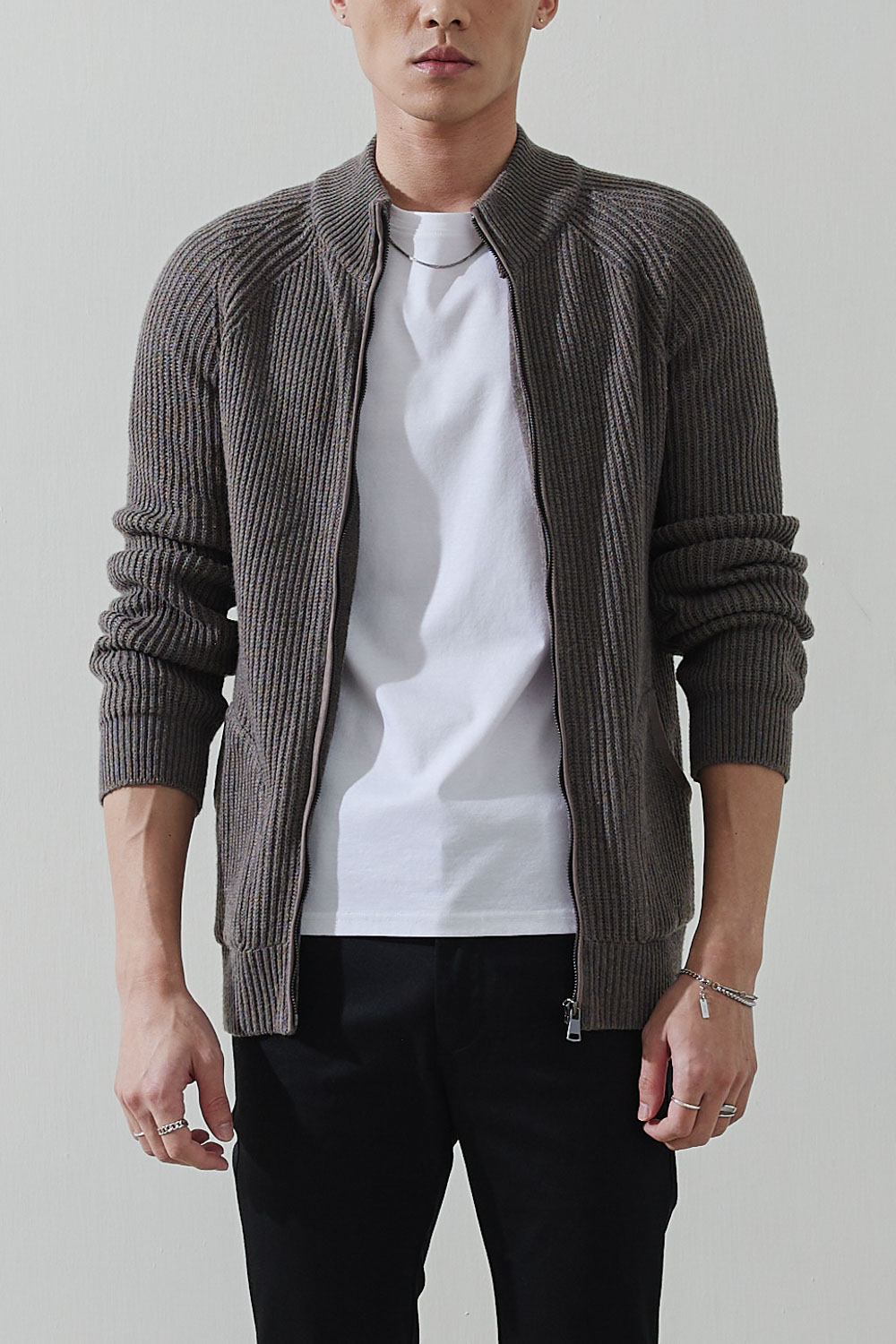 SST&C #Online Exclusive  Camel Brown Zip Cardigan | 1112210010  (Outlet)_6