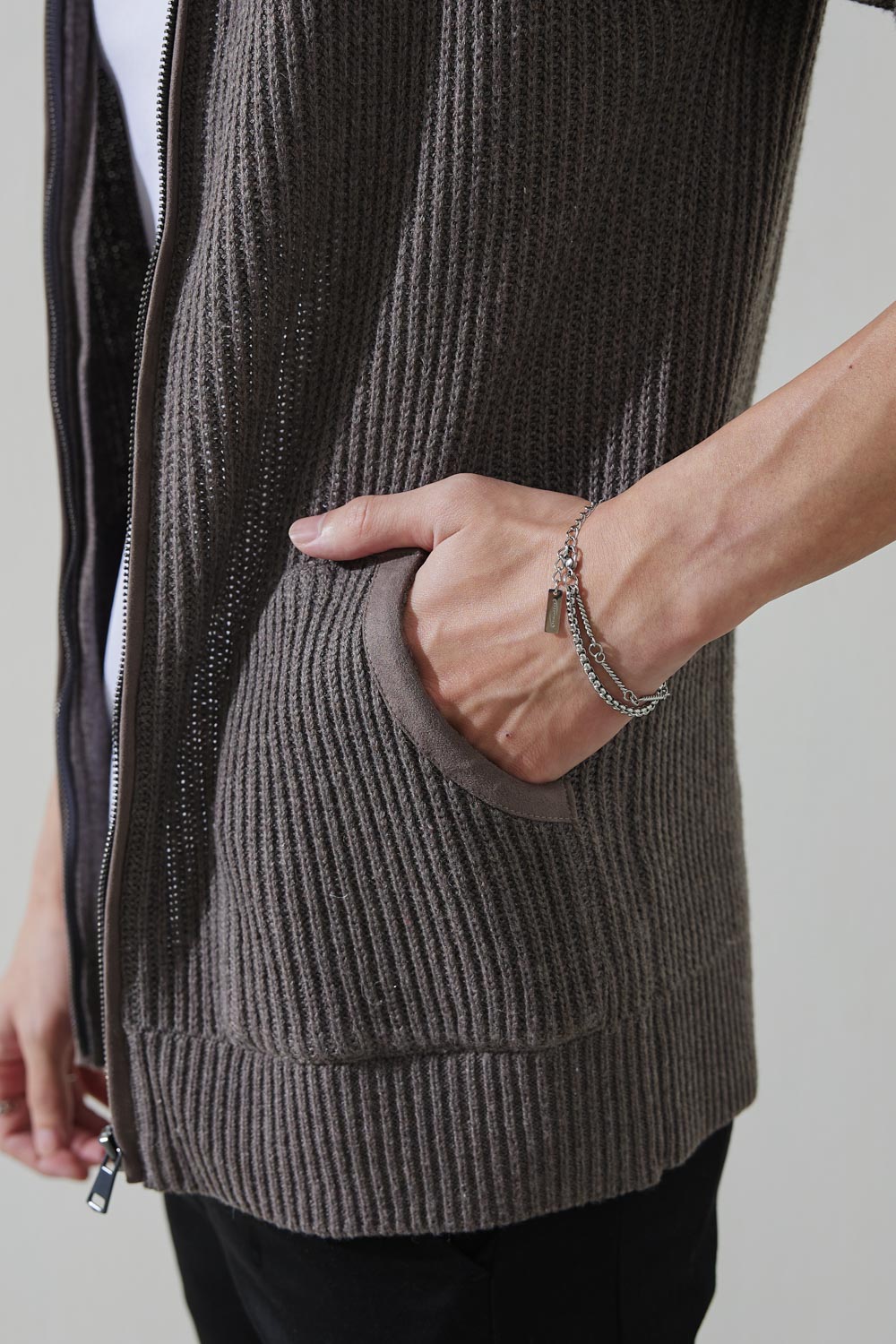 SST&C #Online Exclusive  Camel Brown Zip Cardigan | 1112210010  (Outlet)_7