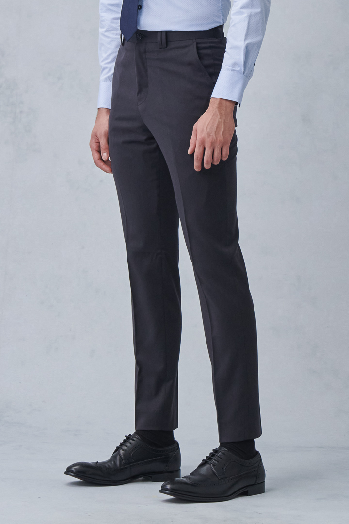 SST&C Charcoal Gray Slim Fit Suit Trousers | 0212211001  (Outlet)_0