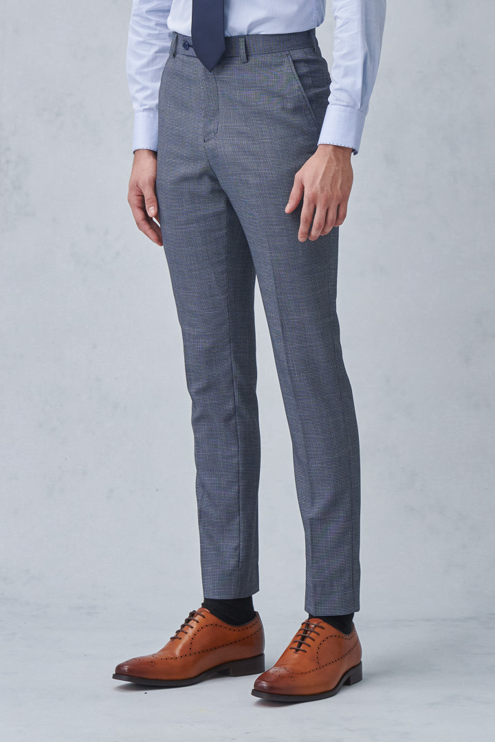 SST&C Navy Check Pattern Tailor'S Suit Trousers | 0212211003  (Outlet)_0