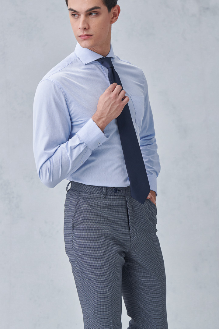 SST&C Navy Check Pattern Tailor'S Suit Trousers | 0212211003  (Outlet)_1
