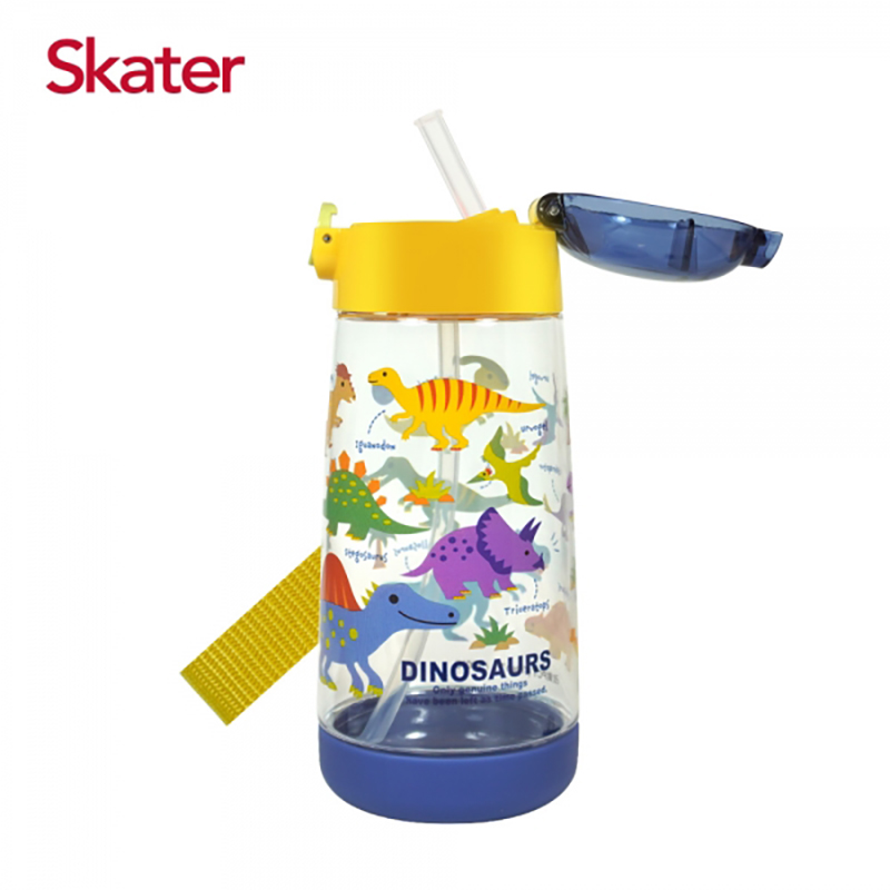 【Skater】PET吸管水壺 480ml 恐龍圖鑑_0