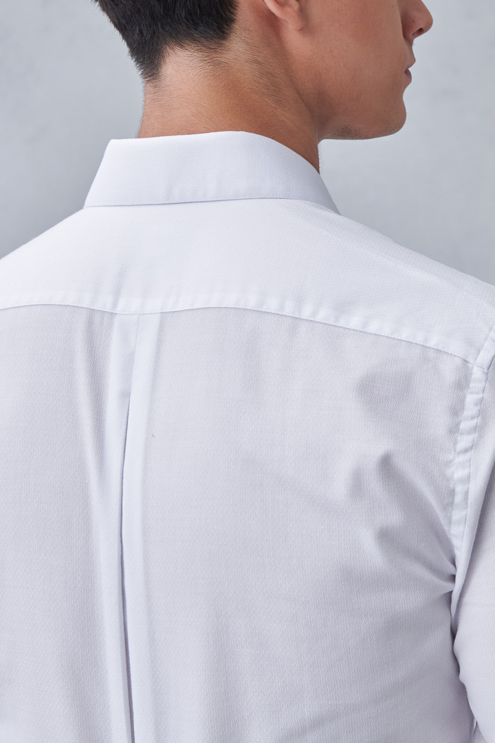 SST&C #Easycare  White Textured Standard Shirt | 0312211003  (Outlet)_6