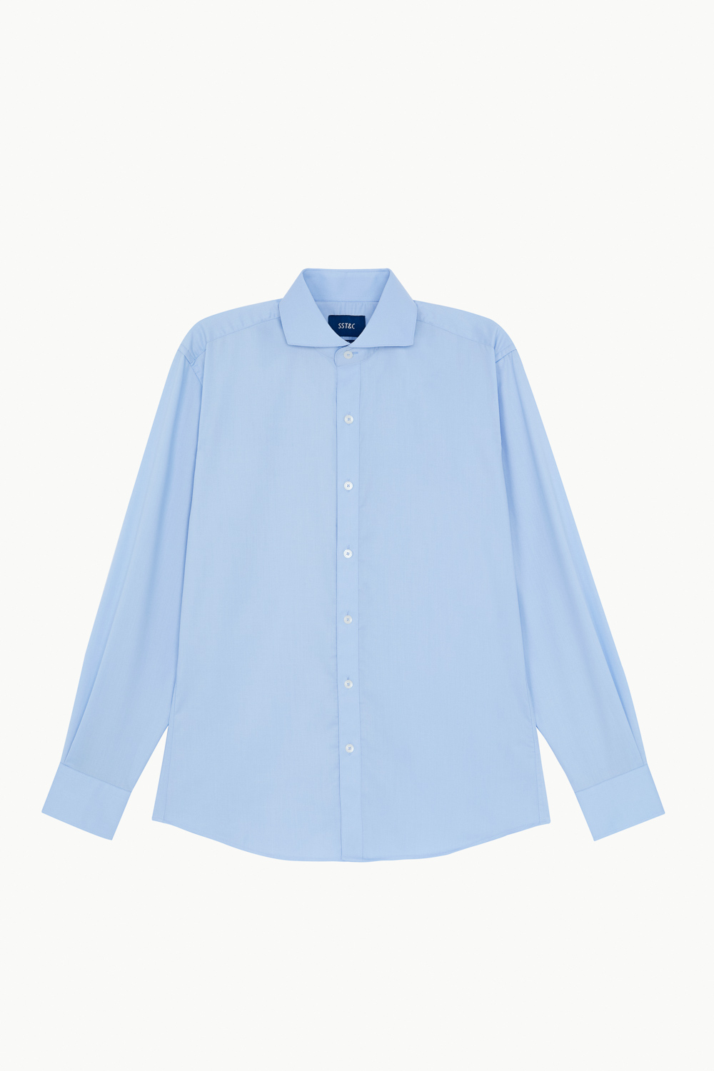 SST&C #Elastic Fit  Plain Blue Standard Fit Shirt | 0312211004  (Outlet)_7
